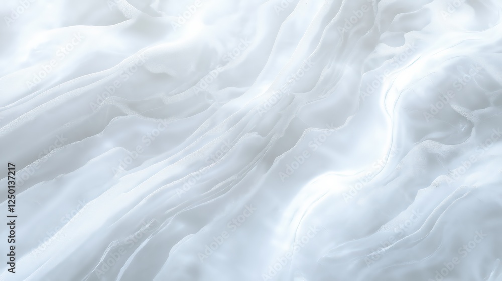 Fototapeta premium Elegant Flowing White Fabric With Subtle Silver Details