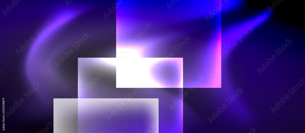 Dark neon colors with glass square shapes Dark neon colors with glass square shapes