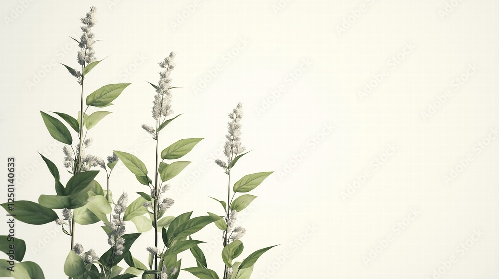 Naklejka premium Fresh rosemary herbs on isolated white background