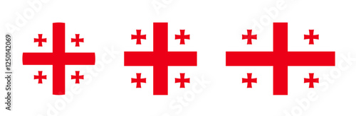 Georgia flag icon set