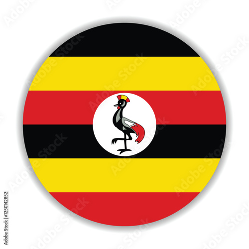 Uganda flag. Uganda circle flag logo icon computer vector illustration design Free Download Uganda flag. Uganda circle flag logo icon computer vector illustration design - GFXLoad