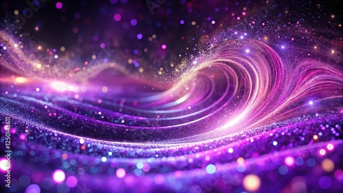 Swirling Purple Haze with Iridescent Glitter and Neon Lights