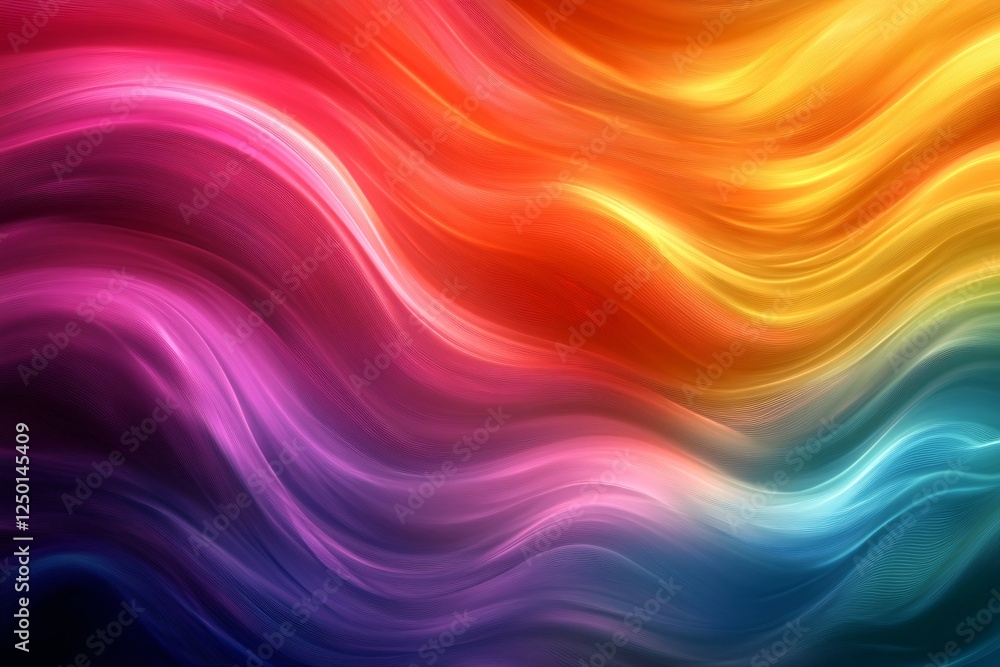 Abstract Colorful Waves Flowing Seamlessly Across Abstract Colorful Waves Flowing Seamlessly Across