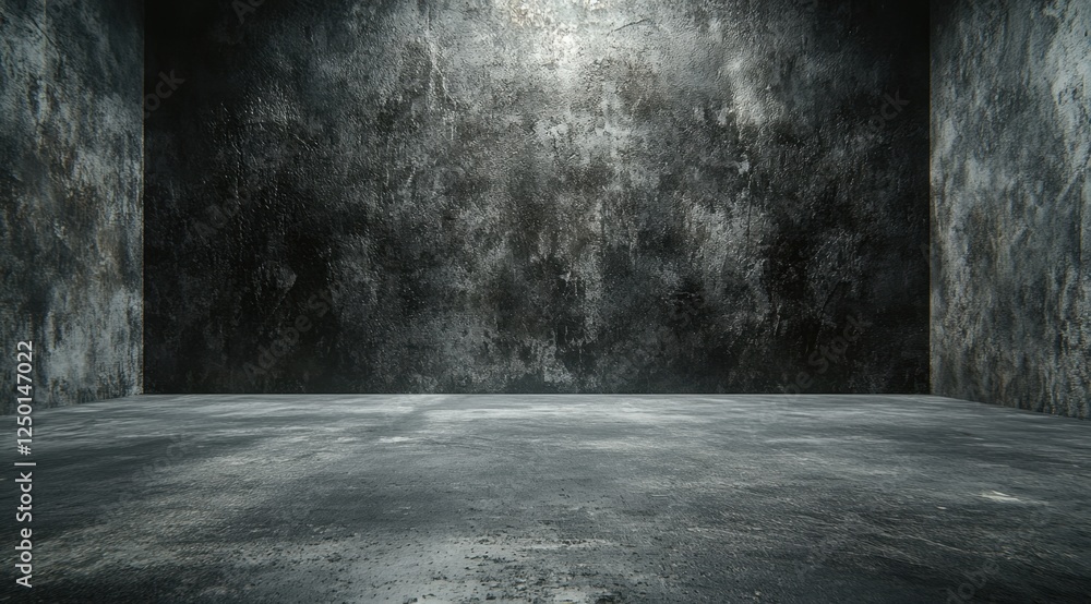 Empty grunge concrete room with spotlight Empty grunge concrete room with spotlight