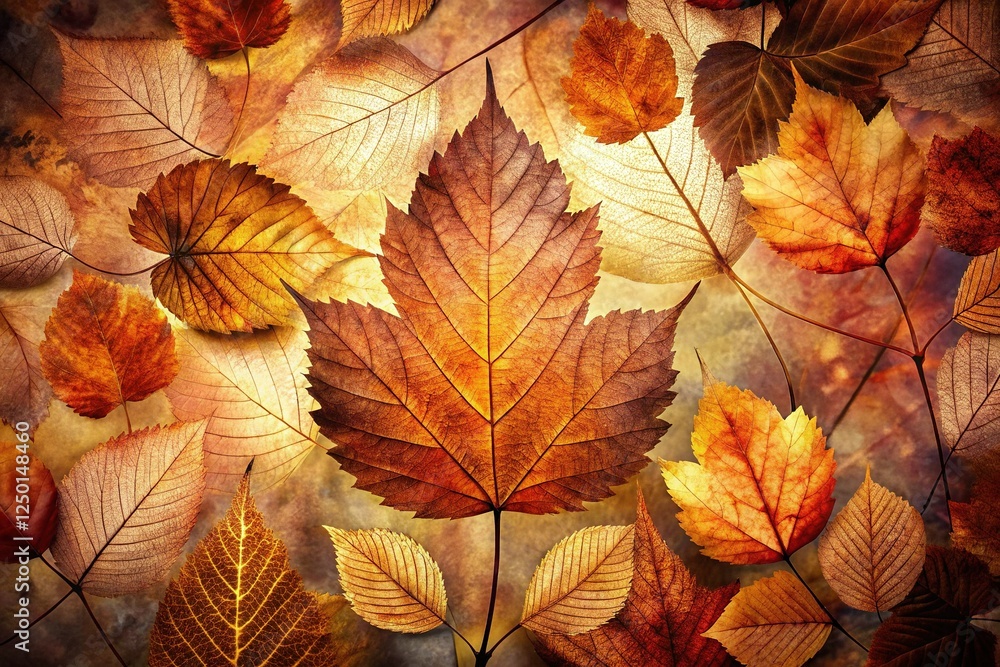 Brown Leaf Texture Wallpaper: Double Exposure Abstract Art Background Brown Leaf Texture Wallpaper: Double Exposure Abstract Art Background