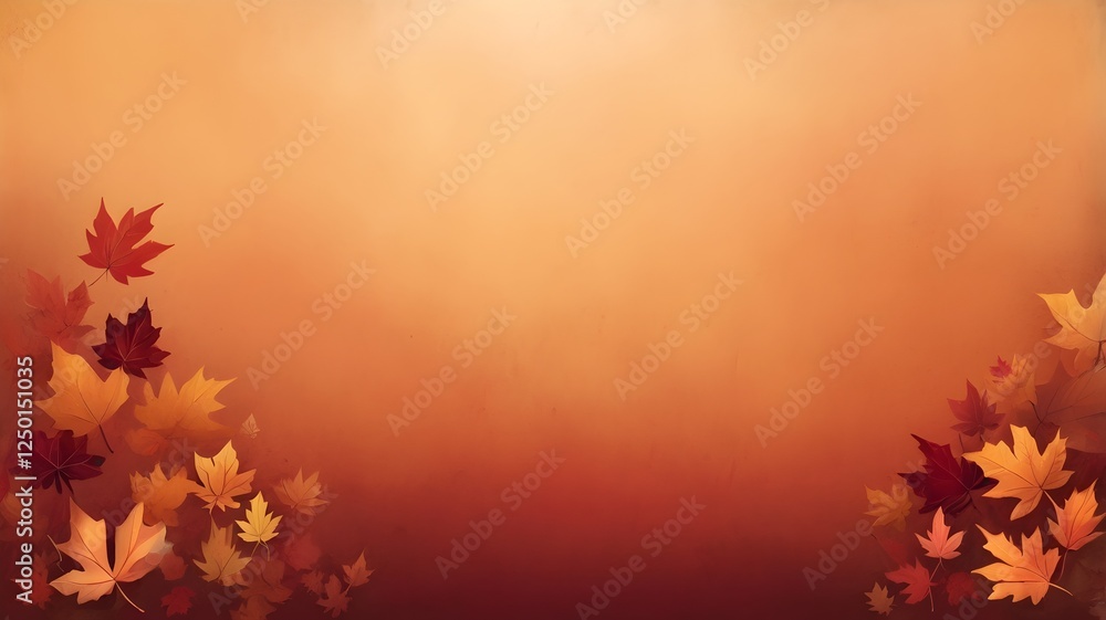 A warm and inviting autumnal background with a gradient of orange and brown hues, adorned with scattered falling leaves in various shades of red, orange, and brown. A warm and inviting autumnal background with a gradient of orange and brown hues, adorned with scattered falling leaves in various shades of red, orange, and brown.