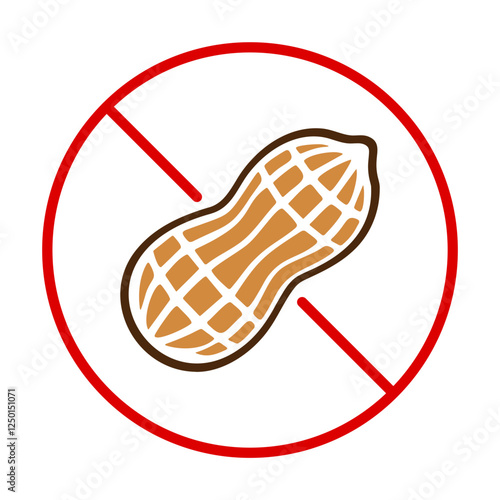 Peanut-free symbol.  Allergy awareness.