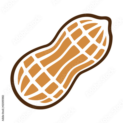 Roasted peanut in its shell.