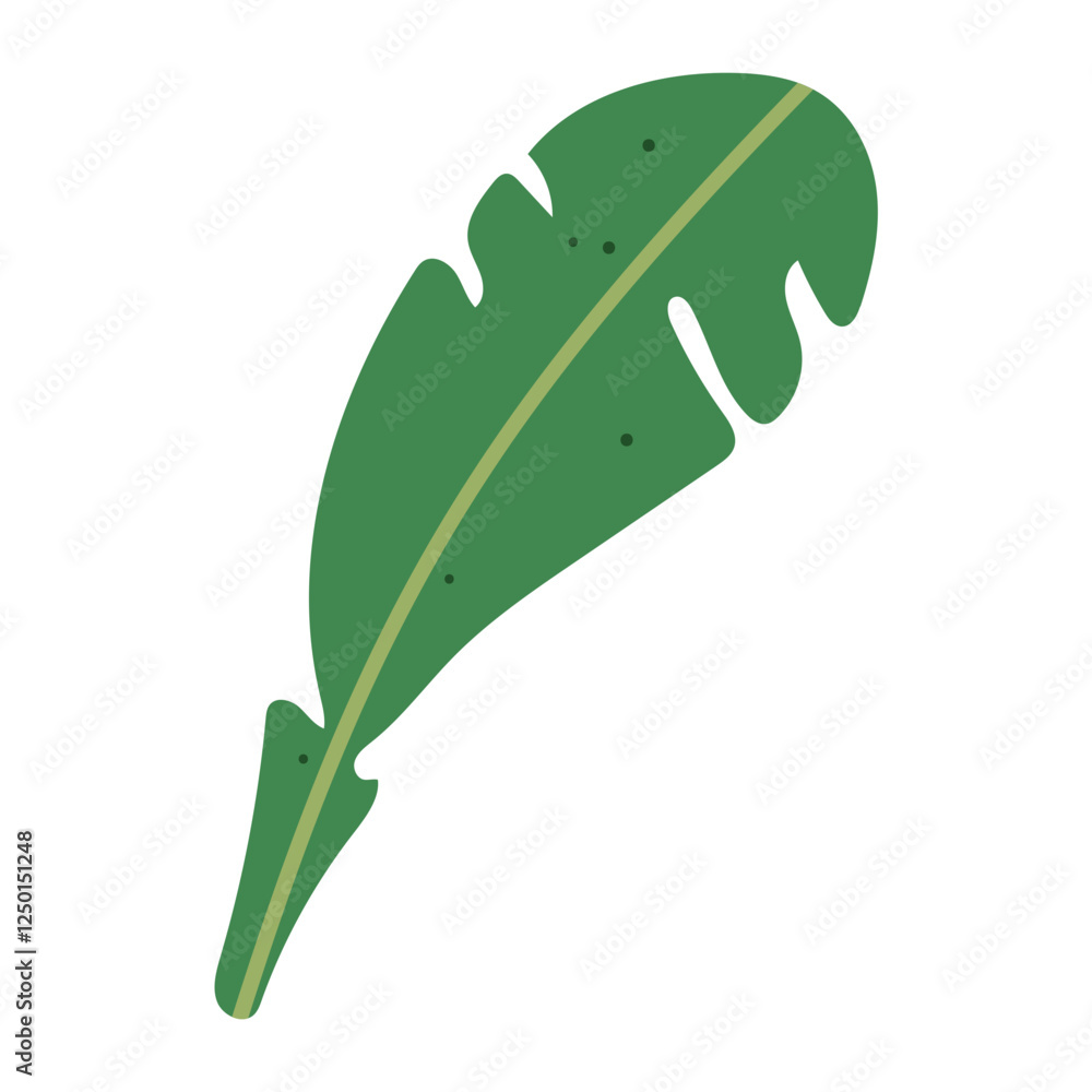 Single green leaf illustration Single green leaf illustration