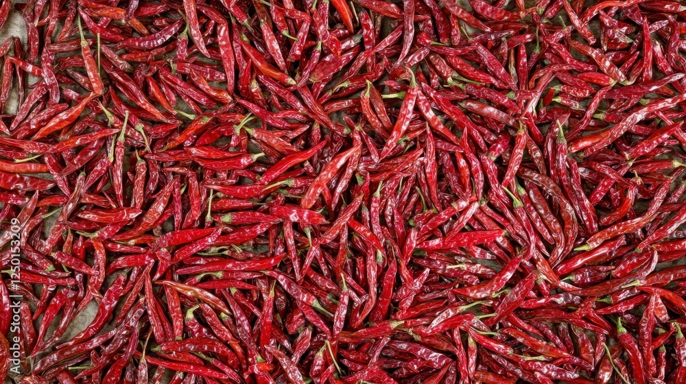 Dried Red Chili Peppers Background Texture. Dried Red Chili Peppers Background Texture.