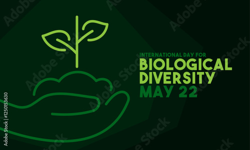 International Day for Biological Diversity. May 22. Flat design vector. Poster, banner, card, background.