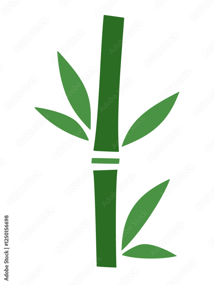 Fototapeta premium Simple illustration of a bamboo plant.