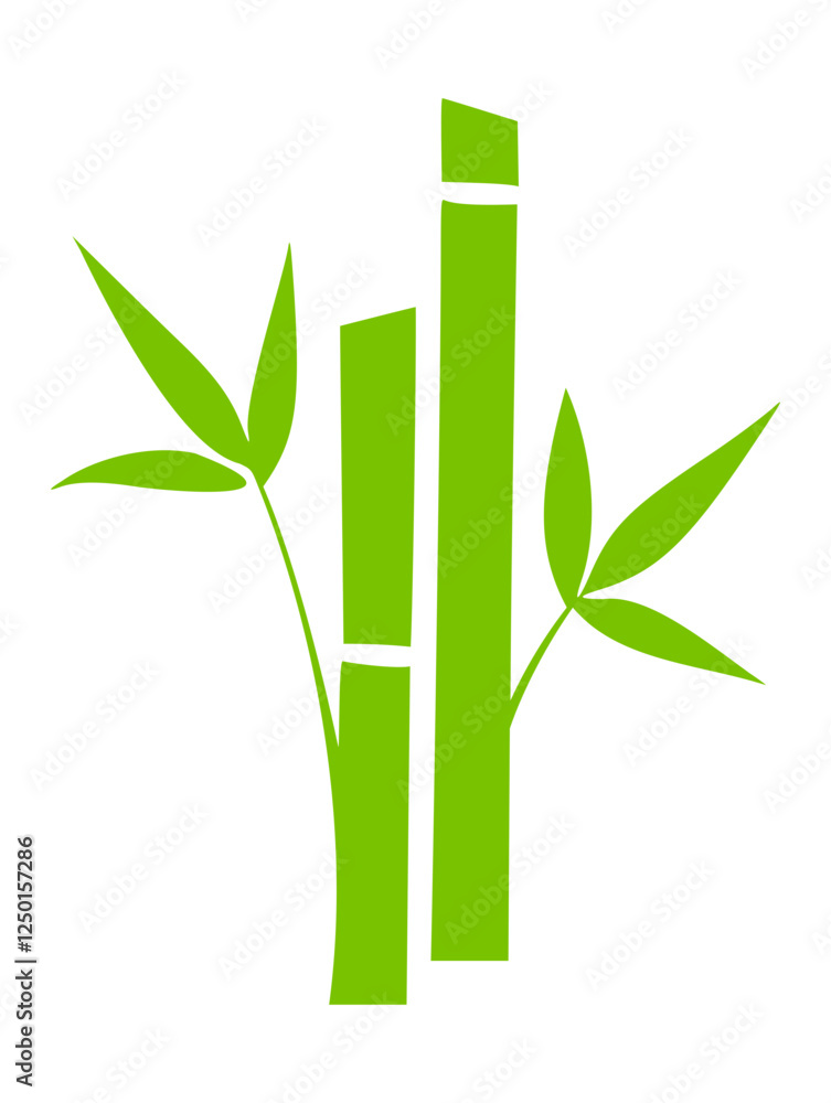 Naklejka premium Simple Bamboo Illustration