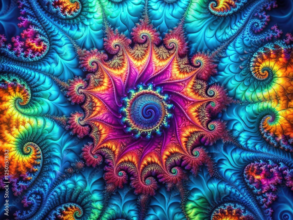 Trippy tilt-shift: a colorful psychedelic fractal image in mesmerizing blue and cyan gradients. Trippy tilt-shift: a colorful psychedelic fractal image in mesmerizing blue and cyan gradients.