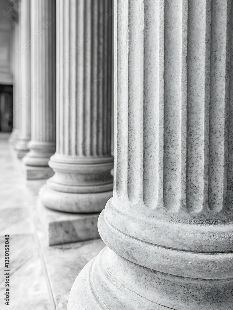 Close up view of classic stone pillars showcasing detailed craftsmanship and historical architectural design : Generative AI Close up view of classic stone pillars showcasing detailed craftsmanship and historical architectural design : Generative AI