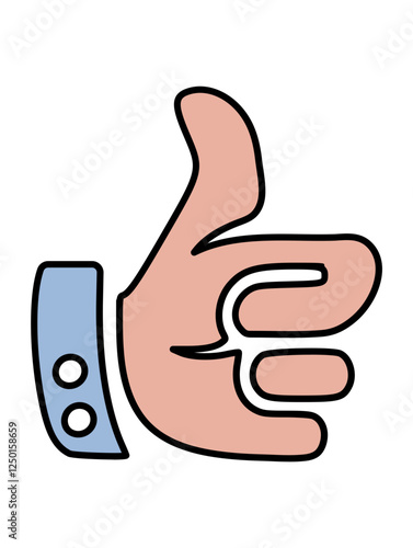 Thumbs up! Positive hand gesture.