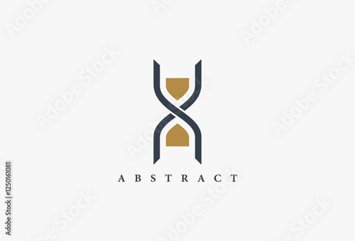 Hourglass Logo Design, Brand Identity logos vector, Classic Antique Timer Symbol Identity Usable for Business and branding Related with Time, Clock, Countdown, Stopwatch, Deadline, Speed, Minute