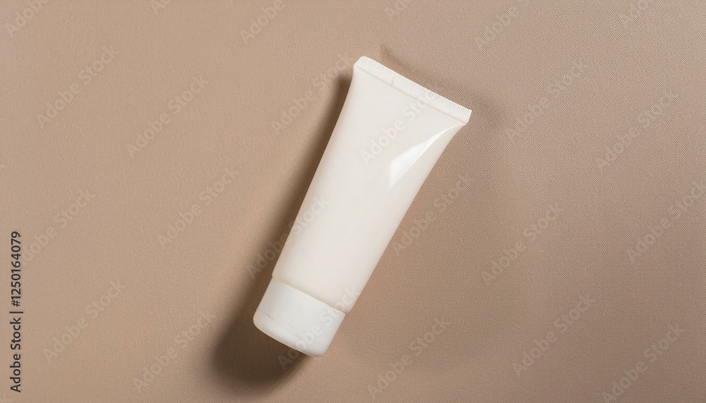 White tube on beige White tube on beige