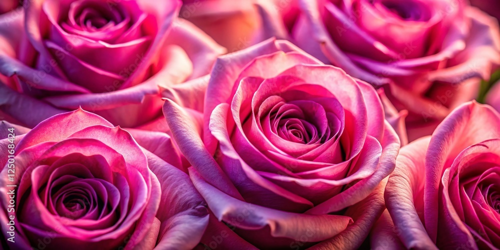Delicate Pink Roses Close-Up: Soft Petals & Lush Blooms - High-Resolution Stock Photo Delicate Pink Roses Close-Up: Soft Petals & Lush Blooms - High-Resolution Stock Photo