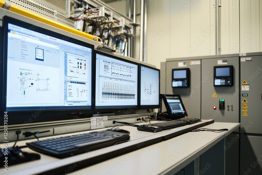 Advanced lab with energy management systems for real-time electricity grid simulations. Advanced lab with energy management systems for real-time electricity grid simulations.