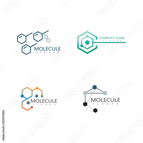 Molecule symbol logo template vector illustration design