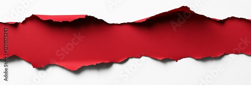 Wallpaper Mural Red Ripped Paper Graphic Design Torontodigital.ca