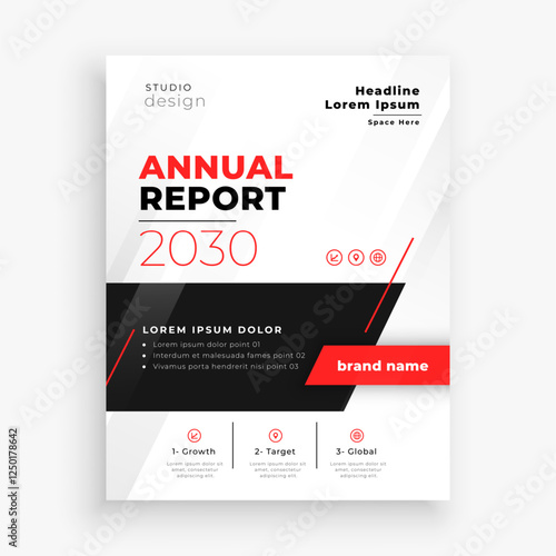 professional annual report cover flyer a presentation page