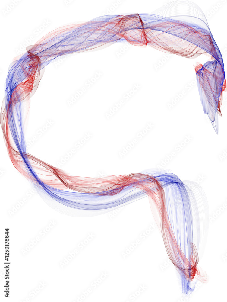 Abstract Art Featuring a Bold Blue and Red Brush Stroke, Expressing Creative Energy Abstract Art Featuring a Bold Blue and Red Brush Stroke, Expressing Creative Energy