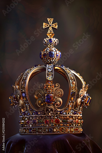 Wallpaper Mural Regal Majesty: A Timeless Queen's Crown Symbolizing Royal Heritage and Authority Torontodigital.ca