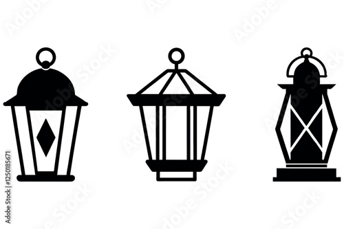 lantern icon vector