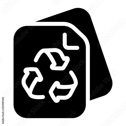 recycle paper Solid icon
