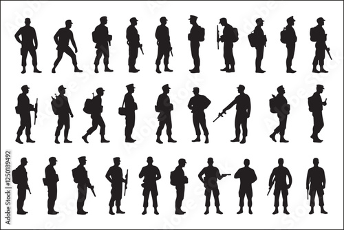 PrintSoldier Saluting Silhouette Design