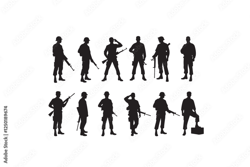 PrintSoldier Saluting Silhouette Design PrintSoldier Saluting Silhouette Design
