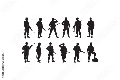 PrintSoldier Saluting Silhouette Design