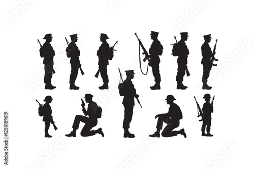 PrintSoldier Saluting Silhouette Design