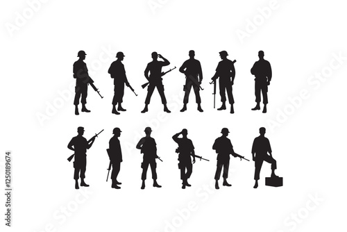 PrintSoldier Saluting Silhouette Design