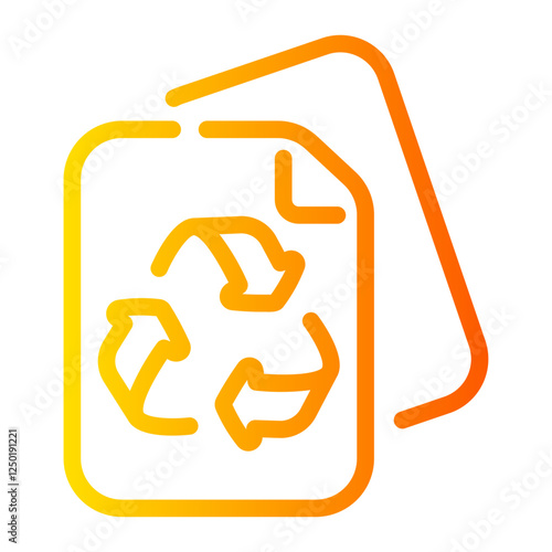 recycle paper Line Gradient Icon