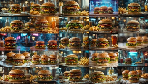 Wallpaper Mural 25 Burger Shot Pack - A Bundle of Flavorful Delights, Crop and Use Instantly! Torontodigital.ca