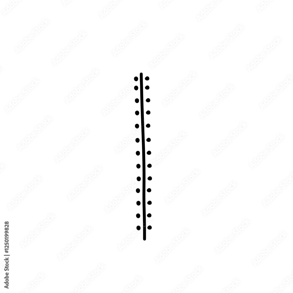 stitched vertical borders