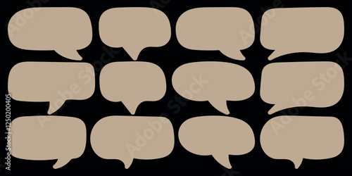 Speech Bubble set. Colorful message, chat box, social media, comic sticker, vector illustration design. 