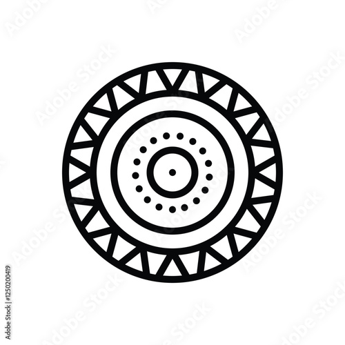 Black line icon for viewer