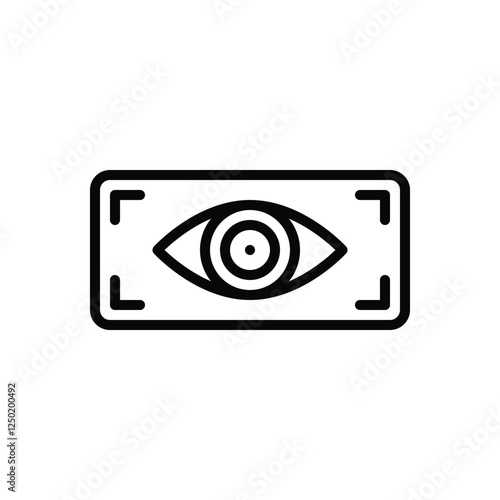 Black line icon for viewer
