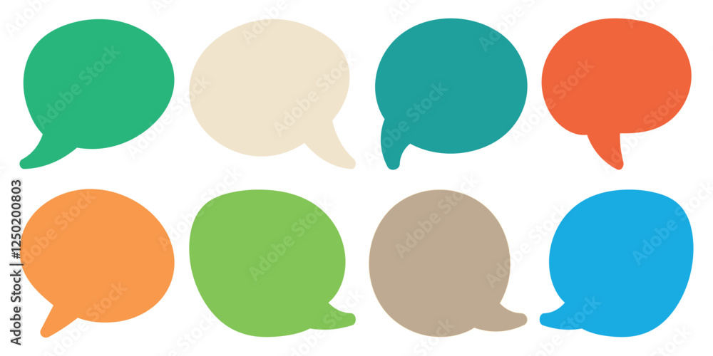 Set of colorful speech bubble set. chatting, message box, Vector illustration balloon speak bubble dialog communication collection. Set of colorful speech bubble set. chatting, message box, Vector illustration balloon speak bubble dialog communication collection.