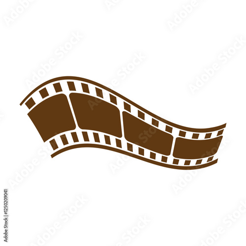 old film strip logo design