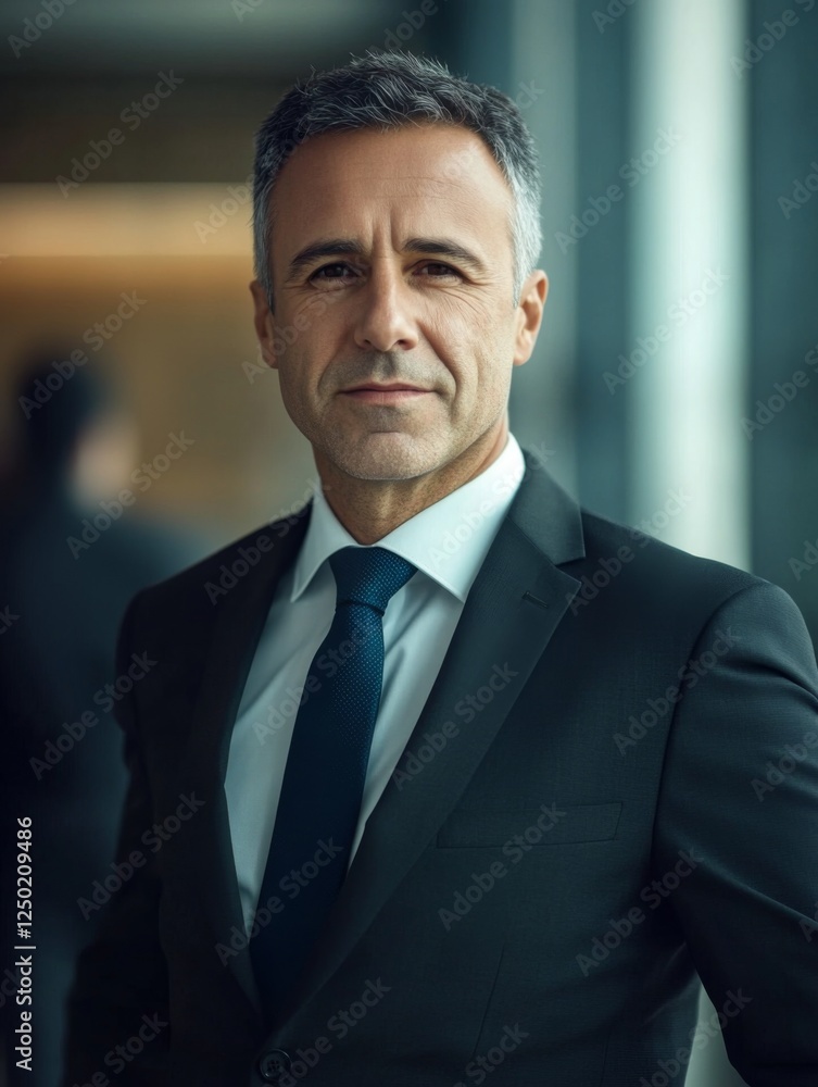 A confident and authoritative Business CEO, dressed in a formal suit, stands with a serious expression, embodying the essence of leadership and decision-making in a corporate setting, A confident and authoritative Business CEO, dressed in a formal suit, stands with a serious expression, embodying the essence of leadership and decision-making in a corporate setting,