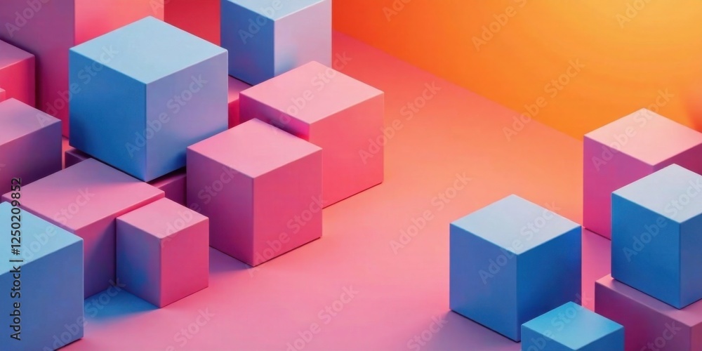 Abstract Pastel Cube Composition Vibrant Colors and Geometric Shapes Abstract Pastel Cube Composition Vibrant Colors and Geometric Shapes