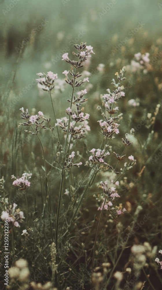 Delicate Lavender Flowers Blooming in a Summer Meadow Delicate Lavender Flowers Blooming in a Summer Meadow
