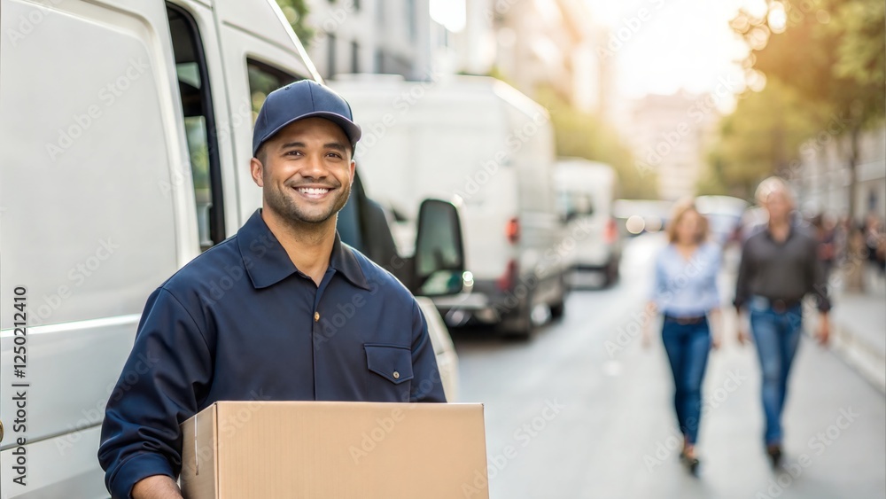 Professional India Delivery Service Employee Holding Package and Smiling
Professional India Delivery Service Employee Holding Package and Smiling