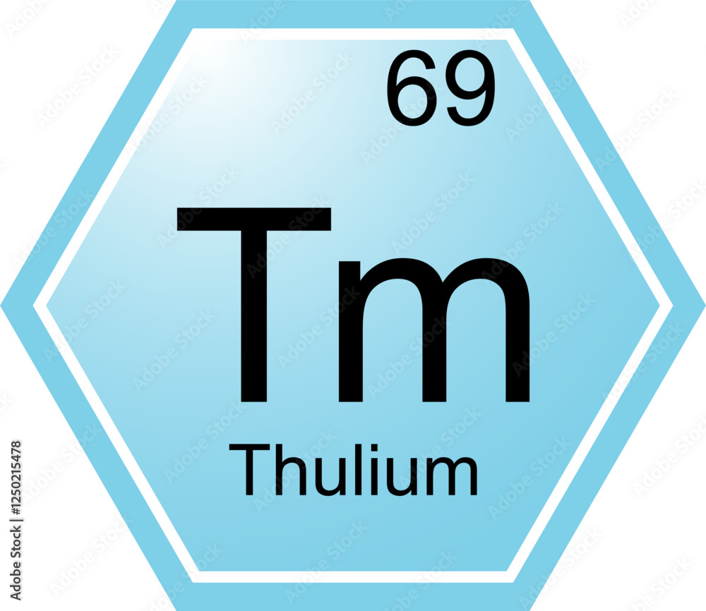 The symbol of the chemical element Tm is Thulium.