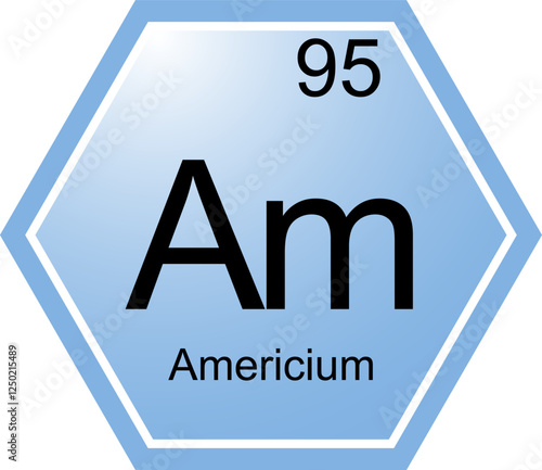 Obraz na płótnie The symbol of the chemical element Am is Americium. w salonie